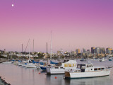 Moonrise and San Diego Skyline at Twilight Photographic Print by Richard Cummins