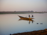 Boys Swimming in Niger River Photographic Print by Sean Caffrey