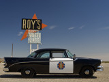 1956 Dodge Coronet Police Cruiser at Roys Motel and Cafe in Amboy Photographic Print by Witold Skrypczak