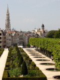 Park of Mont-Des-Arts with Tower of Hotel De Ville in Background. Photographic Print by Bruce Bi