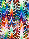 Colourful Paper Cranes at Fushimi Inari Shrine Photographic Print by Rachel Lewis