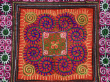 Close-Up of Coloured Tribal Textile Photographic Print by Anders Blomqvist