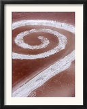 Robert Smithson's Spiral Jetty in the Great Salt Lake Framed Photographic Print