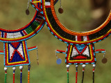 Maasai Bead Necklaces for Sale Photographic Print by Tom Cockrem