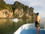 Tourist on Boat on Ao Phang Nga Fotografisk trykk av Austin Bush Tourist on Boat on Ao Phang Nga Fotografisk trykk av Austin Bush