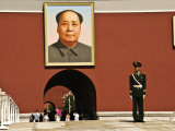 Forbidden City with Mao Portrait and Guard Photographic Print by Wes Walker