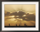 Sunset Sail, Honolulu, Hawaii Framed Photographic Print by Marco Garcia