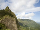 Pali Peak and Koolau Mountains Seen from Nuuanu Pali Lookout Photographic Print by Linda Ching