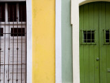 Colourful Colonial Doorways in Old San Juan Fotografie-Druck von Rachel Lewis