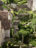 Tiny Gardens and Roof Terraces in St Cirq Lapopie Photographic Print by Barbara Van Zanten