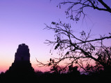Sunrise Silhouetting the 44M High Temple I of the Great Plaza at the Temple of the Grand Jaguar Photographie par Ryan Fox