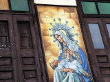 Mary and Jesus Religious Mural Next to Catedral De San Juan (San Juan Cathedral) Fotografie-Druck von Rachel Lewis