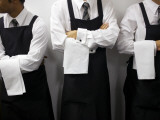 Waiters Ready for Service Photographic Print by Oliver Strewe