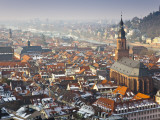 City Rooftops and Church in Winter Photographic Print by Richard l'Anson