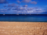 Reduit Beach and Yachts on Rodney Bay Photographic Print by Richard l'Anson