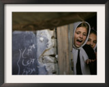 A Student Shouts at a Friend Framed Photographic Print by Saurabh Das
