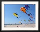 Colorful Kites Dot the Sky Framed Photographic Print