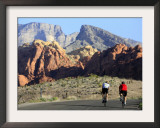 Two Cyclists, Red Rock Canyon National Conservation Area, Nevada, May 6, 2006 Framed Photographic Print by Jae C. Hong