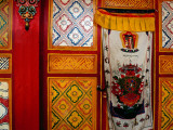 Doorway Outside Monk's Quarters around Main Courtyard at Xiangcheng Monastery Photographic Print by Richard l'Anson