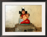 A Statue of a Woman Who Committed Sati 60 Years Ago Cradling Her Husband Framed Photographic Print by Manish Swarup