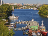 Boats Moored on Volga River Photographic Print by Tim Makins