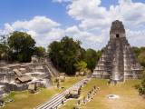 Ruins of Mayan Temple One and Acropolis North as Seen from Temple Two Photographic Print by Bill Bachmann