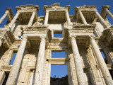 Greek Facade Ruins at Ephesus Photographic Print by Sean Caffrey