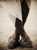 Camel Trader Standing Cross Footed Photographic Print by April Maciborka