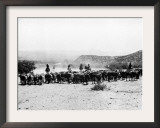 Members of the Northern Cheyenne Tribe of Montana's Tongue River Indian Reservation Framed Photographic Print