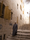 Man Walking Down Stairs in Old Jerusalem Photographic Print by Steven Greaves
