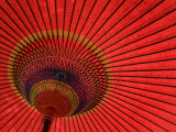 Traditional Red Japanese Paper Umbrella Photographic Print by Rachel Lewis