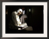 Kashmiri Muslim Girls Read the Holy Quran at Jamia Masjid in Downtown Area of Srinagar, India Framed Photographic Print