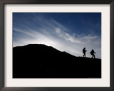 Two Girls Walk Around the Sun Pyramid at Teotihuacan Archeological Site Framed Photographic Print