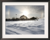 Sun Dog Forms Above the Desert Dome at Omaha's Henry Doorly Zoo, in Omaha, Nebraska Framed Photographic Print
