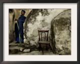 An Ethiopian Orthodox Christian Priest Carries a Palm Frond Framed Photographic Print