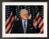 Senator Edward Kennedy Delivers Speech About the Effect of War in Iraq on America's Security Framed Photographic Print
