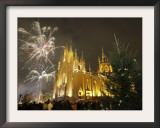 People Celebrate Christmas Eve, Front of Moscow's Catholic Church of Immaculate Conception, Russia Framed Photographic Print