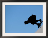 Renton Millar Competes at a Vertical International Skateboard Competition in Rio De Janeiro Framed Photographic Print