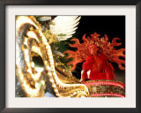 A Costa Rican Dressed as a Sun God Framed Photographic Print by Kent Gilbert