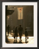 A Mother Walks Her Children to School in Old Havana, Cuba Framed Photographic Print