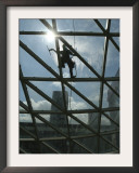 Roof Cleaning, Warsaw, Poland Framed Photographic Print