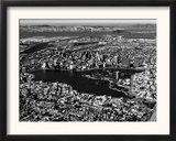 This Aerial View Shows the City of Oakland, Calif., in the Foreground Framed Photographic Print