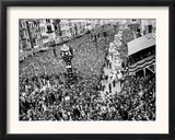 Mardi Gras Revelers Gather at Canal Street Framed Photographic Print