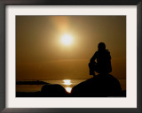 Sunset over the Baltic Sea at Heidkate, Germany Framed Photographic Print by Heribert Proepper