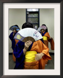 Paraguayan-Japanese Students Practice Traditional Dance in Asuncion, Paraguay, October 24, 2006 Framed Photographic Print by Jorge Saenz