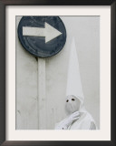 A Penitent from the "El Resucitado" (The Resurrected) Brotherhood Framed Photographic Print