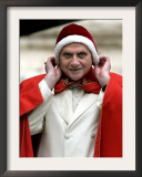 Pope Benedict XVI Arriving for the Weekly General Audience in St. Peter's Square at the Vatican Framed Photographic Print