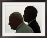 Pope John Paul II and South African President Nelson Mandela Framed Photographic Print
