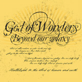 God of Wonders (Orange) Autocollant mural
