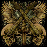 Guitar Skulls Autocollant mural